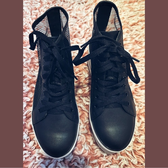YRU ELEVATED BLACK MESH PLATFORM SNEAKERS - Picture 6 of 8